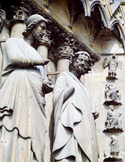 Statue of apostle, detail of south door of Cathedral of Notre-Dame (UNESCO World Heritage List بواسطة غير معروف غير معروف