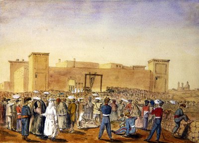 مباراة الشنق في سجن كورادينو ، مالطا بواسطة الملازم دادلي ماريون ويلسون