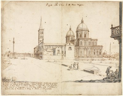 ثمانية عشر مشاهدة لروما: كنيسة سانتا ماريا ماجيوري ، 1664. بواسطة ليفين كرويل