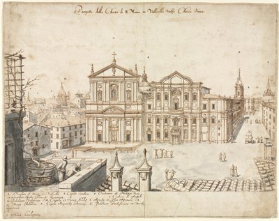 ثمانية عشر مشاهدة لروما: كنيسة سانتا ماريا في فاليسيلا ، 1665. بواسطة ليفين كرويل