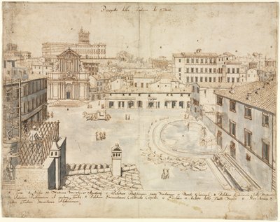 ثمانية عشر مشاهدة لروما: نافورة تريفي ، 1665. بواسطة ليفين كرويل