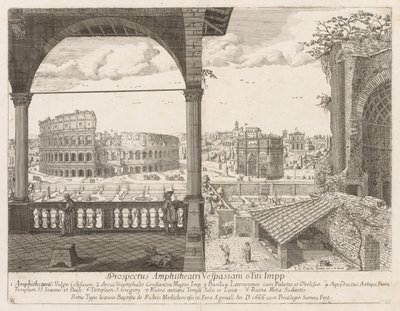 Il Colosseo di Costantino من لاركو المحتمل LOCURI Rome Insignes [دور] ، 1666. بواسطة ليفين كرويل