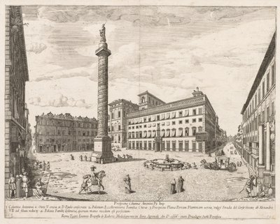 ساحة كولونا من آفاق LOCURI Rome Insignes [دور] ، 1666. بواسطة ليفين كرويل