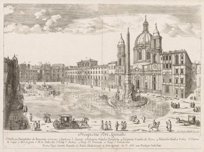 ساحة نافونا من آفاق LOCURI Rome Insignes [دور] ، 1666. بواسطة ليفين كرويل