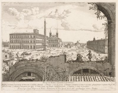 سانت جون لاتران في روما من آفاق مدينة LOCURI Insignes [دور] ، 1666. بواسطة ليفين كرويل