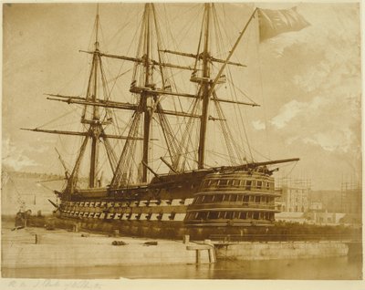 السفينة H.M.S. S. Duke of Wellington في كيهام، إنجلترا. بواسطة أمعاء لينيوس