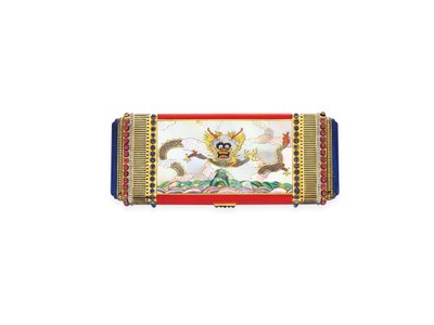 علبة زينة على طراز آرت ديكو ، حوالي عام 1925 (مينا ، وعرق اللؤلؤ ، وياقوت ، وياقوت ، وألماس ، ولازورد ، وذهب) بواسطة لينزيلر مارشاك لينزيلر مارشاك