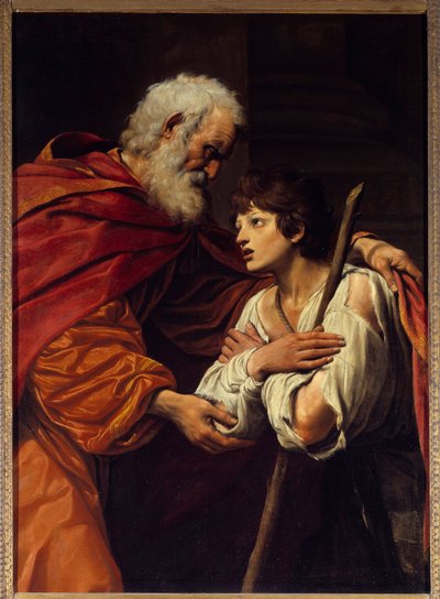 عودة الطفل الضال. لوحة ليونيلو سبادا (1576-1622) بواسطة Lionello Spada