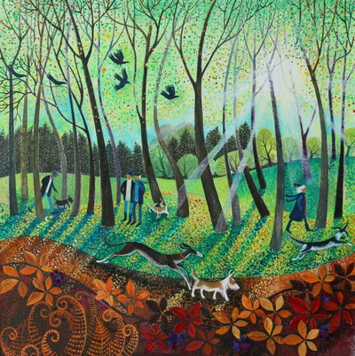 أشعة الصباح ، 2016 ، (أحبار أكريليك على ورق) بواسطة Lisa Graa Jensen