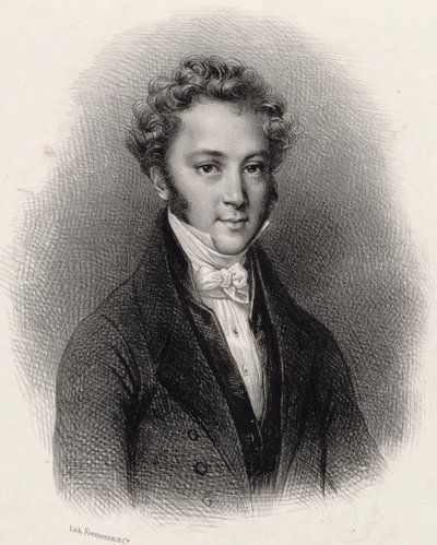 صورة لعازف البيانو والملحن إجناز موشيليس 1794-1870 ، ج .1830. بواسطة الطباعة الحجرية Formentin et C.