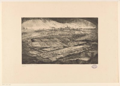 المناظر الطبيعية مع الحقول Paysage (العنوان الأصلي على الكائن) بواسطة لوديويجك شلفهوت (توقيع الفنان)