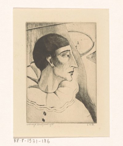 Pierrot IV (العنوان الأصلي) بواسطة لوديويجك شلفهوت (توقيع الفنان)