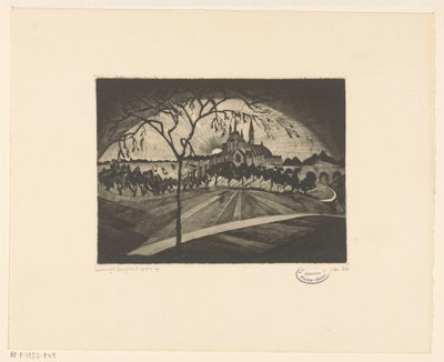 غروب Coucher de Soleil (العنوان الأصلي على الكائن) بواسطة لوديويجك شلفهوت (توقيع الفنان)