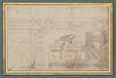 Ignudo ، بعد سقف في الهواء الطلق في Sala di Ulisse ، Palazzo Poggi ، بولونيا بواسطة لودوفيكو كاراشي