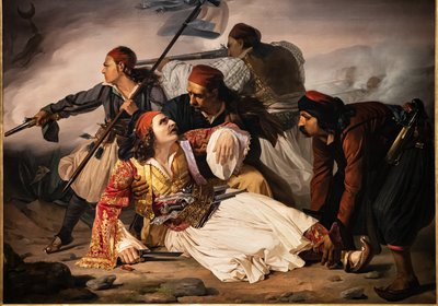 وفاة ماركو بوتزاريس ، حوالي عام 1841 (زيت على قماش) بواسطة لودوفيكو ليباريني
