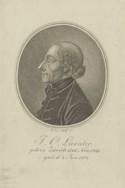 صورة للشاعر والفسيولوجي يوهان كاسبار لافاتر 1741-1801 ، ج. 1810. بواسطة Solver Leo Wolf