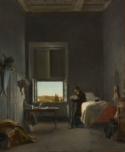الفنان في غرفته في فيلا ميديشي ، روما ، 1817. بواسطة ليون كوجنيت