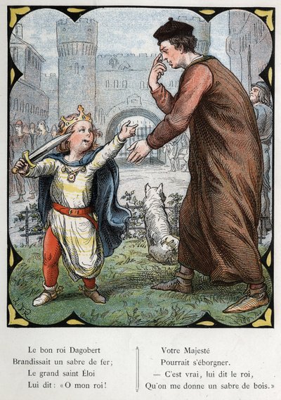 رسم لورنز فروليتش (1820-1908) للأغنية الشعبية "The Good King Dagobert". الطبعة J. Hetzel. حوالي 1880. بواسطة لورنس فروليتش