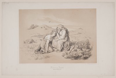 أم وابنتها ، ص. 289 ، رسم توضيحي لـ "رحلة الغزلان" لكريستيان وينثر بواسطة لورينز فروليش