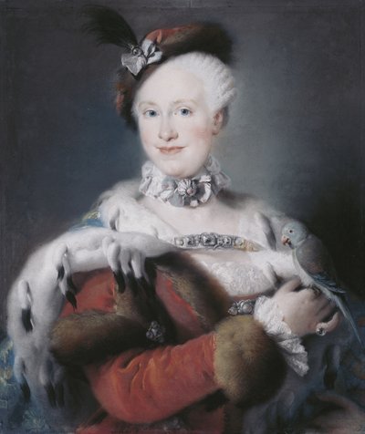 صورة إنفانتا ماريا لويزا من إسبانيا 1745-1792 ، الإمبراطورة الرومانية المقدسة ، 1763 بواسطة Lorenzo Baldissera Tiepolo