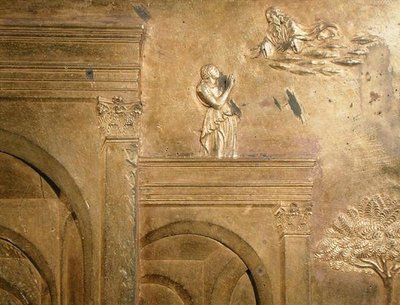 قصة يعقوب وعيسو ، تفاصيل من اللوحة الأصلية من East Doors of the Baptistery بواسطة لورينزو غيبرتي