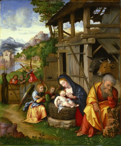 "Nativite" Peinture de Lorenzo Leonbruno (1480-1537) مقابل 1515 المتحف الوطني للفن الغربي ، طوكيو بواسطة لورينزو ليونبرونو