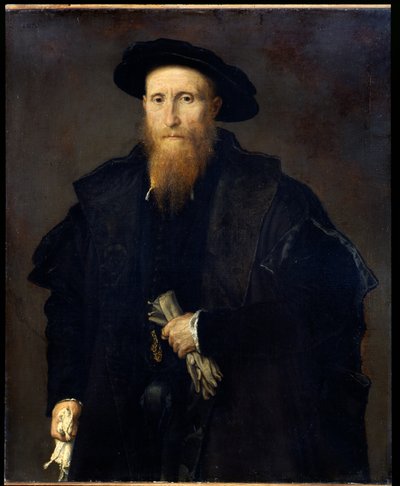 صورة لرجل مسن يرتدي قفازات (ليبرالي دا بينديل؟) بواسطة Lorenzo Lotto