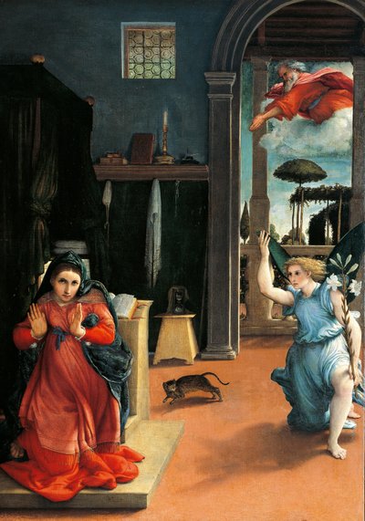 بشارة ريكاناتي ، حوالي 1532 ، بقلم لورينزو لوتو (1480 ق.م - 1556) ، زيت على قماش بواسطة لورينزو لوتو