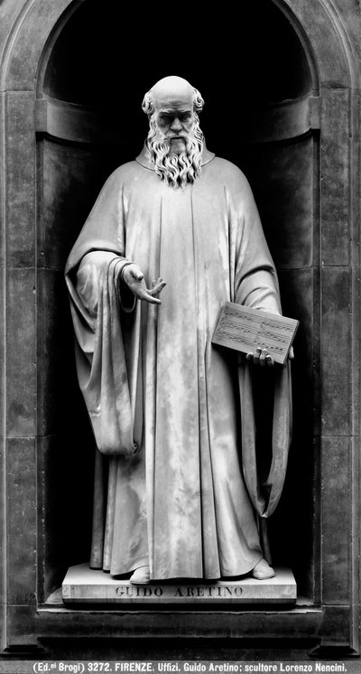 تمثال Guido of Arezzo (الرخام) بواسطة لورينزو نينشيني