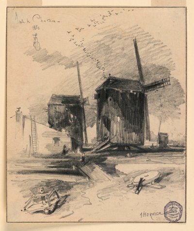 طواحين الهواء بواسطة Louis Adolphe Hervier