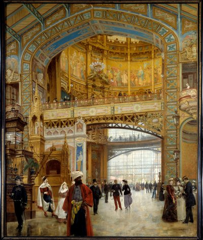 القبة المركزية في المعرض العالمي لعام 1889 في باريس رسم لويس بيرود (1852-1930) 1890 خافت 1.98x1.64 م باريس ، متحف كارنافالي - القبة المركزية للمعرض العالمي في باريس بواسطة لويس بيرود