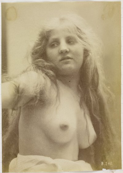 دراسة لعارضة أنثوية عارية ، منظر تمثال نصفي من الأمام بواسطة Louis Bonnard