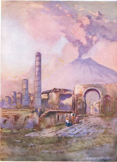 بومبي: فيزوف في المسافة ، من Hutchinsons Picturesque Europe التي نشرتها Hutchinson & Son ، c.1930 بواسطة لويس بورليه برول