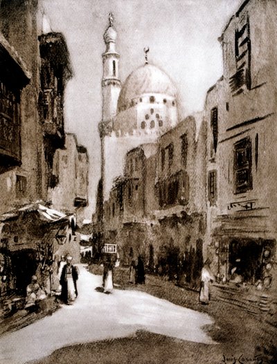 الشارع القديم في ضوء الشمس ، القاهرة ، مصر ، 1928 بواسطة لويس كابانيس