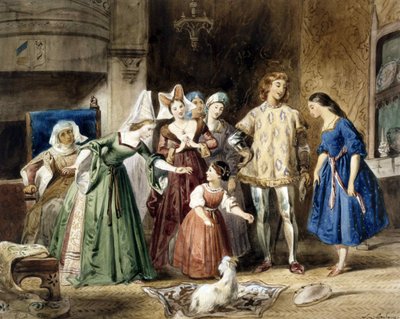 إزميرالدا في مدام دي جونديلوريير. أحدب نوتردام بقلم فيكتور هوغو ، 1831. بواسطة لويس كانديد بولانجر