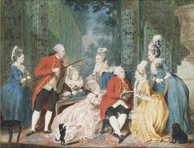 المجتمع في القصر الملكي ، 1775 م بواسطة لويس كاروجيس ديت كارمونتيل