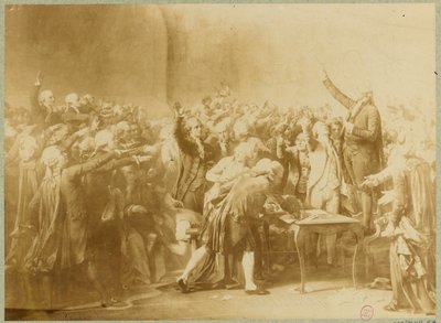 قسم ملعب التنس ، 20 يونيو 1789 (صورة بني داكن) بواسطة لويس تشارلز أوغست (بعد) Couder