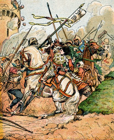 الاستيلاء على جان دارك في كومبيان، حوالي عام 1900 (رسم توضيحي) بواسطة تفجير لويس تشارلز