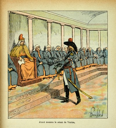 رسم إيضاحي لبومبلد لويس (1862-1927) من كتاب "ذكرى القديسة هيلين" بقلم الكونت إيمانويل دي لاس (1766-1842): جونو (جان أندوش جونو ، دوق أبرانتيس ، المعروف باسم لا تيمبيت بواسطة تفجير لويس تشارلز
