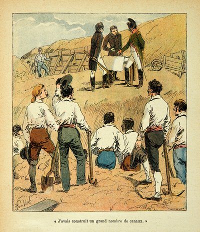 رسم توضيحي لـ Bombled Louis (1862-1927) من كتاب "The Memorial of Sainte Helene" للكونت Emmanuel de Las Cases (1766-1842): أدار نابليون الأعمال الرئيسية في فرنسا خلال فترة حكمه ، مجموعة جزئية بواسطة تفجير لويس تشارلز