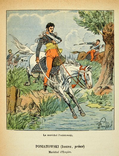 رسم توضيحي للويس بومبلد (1862-1927) من كتاب "ذكرى القديسة هيلين" بقلم الكونت إيمانويل دي لاس (1766-1842): صورة للماريشال جوزيف أنطوني بوناتوسكي (1763-1813) ، مجموعة خاصة بواسطة تفجير لويس تشارلز