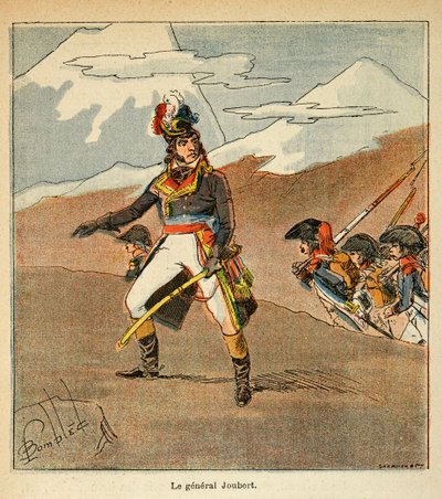 رسم إيضاحي للويس بومبلد (1862-1927) من كتاب "ذكرى القديسة هيلين" بقلم الكونت إيمانويل دي لاس (1766-1842): صورة للجنرال جوبيرت (1769 - 1799) ، مجموعة خاصة بواسطة تفجير لويس تشارلز