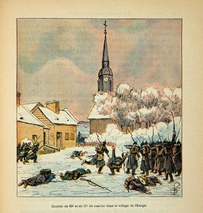 L'Armee de la Loire بواسطة Eugene Sergent ، dit Grenest ، رسمها لويس بومبليد (1862-1927) (الحرب الفرنسية الألمانية ؛ حملة 1870-1871): معركة 62 ، eme و 37 ، eme of March في قرية التغيير في يناير 1871 ، مجموعة جزئية بواسطة تفجير لويس تشارلز