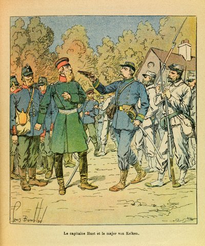 الجيش الشرقي ليوجين رقيب ، ديت جرينست ، رسمه لويس بومبلد (1862-1927) (الحرب الفرنسية الألمانية ؛ حملة 1870-1871): في فرانش كونت ، أسر قبطان فريق هوت فريسينرز الرائد فون كيلكن أثناء يد Raze 30 أكتوبر 1870 ، Pr بواسطة تفجير لويس تشارلز