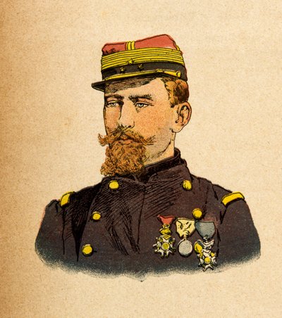 الجيش الشرقي ليوجين رقيب ، المعروف باسم جرينست ، رسمه لويس بومبلد (1862-1927) (الحرب الفرنسية الألمانية ؛ حملة 1870-1871): صورة للجنرال كريمر (1840-1876) ، مجموعة خاصة بواسطة تفجير لويس تشارلز