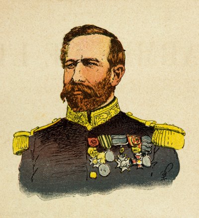 الجيش الشرقي ليوجين رقيب ، المعروف باسم جرينست ، رسمه لويس بومبلد (1862-1927) (الحرب الفرنسية الألمانية ؛ حملة 1870-1871): صورة للجنرال بورباكي (1816-1897) ، مجموعة خاصة بواسطة تفجير لويس تشارلز