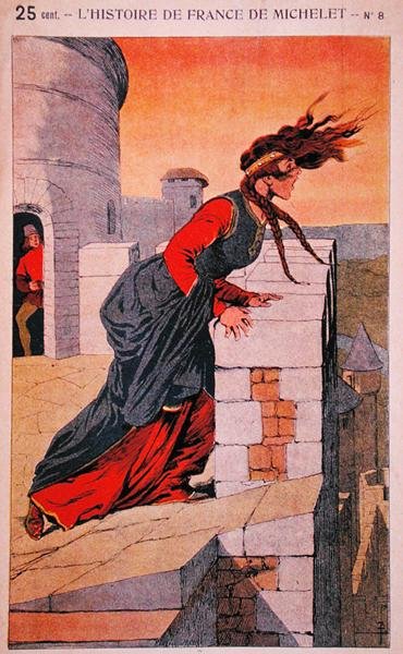 قصة Fairy Melusine ، رسم توضيحي من `` Histoire de France '' بواسطة Jules Michelet (1798-1874) c1900 (لون ليثو) بواسطة تفجير لويس تشارلز