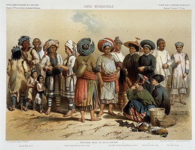 الجماعات العرقية حوالي عام 1870 ، في "" رحلة الاستكشاف في الهند الصينية 1866-1868 "" بقلم فرانسيس غارنييه باريس بواسطة لويس ديلابورت