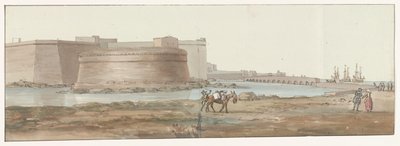 Gezicht op Gallipoli عرض مدخل جاليبولي (العنوان على الكائن) رحلات في إيطاليا وصقلية ومالطا - 1778 (عنوان السلسلة) بواسطة لويس دوكروس