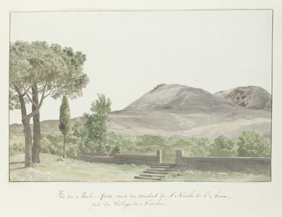 منظر لمونتو روسو في دير سان نيكولو دارينا بالقرب من بلدة نيكولوسي Vue du Monte-Rosso، prize du couvent de S. Nicolo de l